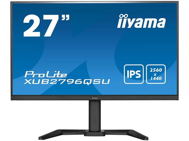 iiyama ProLite monitor XUB2796QSU-B5, 27" business/gaming, Ultra-wide Resolution, slimline, IPS, Height Adjustable and pivot function, HDMI, DisplayPort, FreeSync, Flicker free image 0
