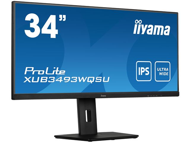 iiyama ProLite monitor XUB3493WQSU-B5 34" IPS ultra-wide screen with HDMI and Height Adjustment image 4