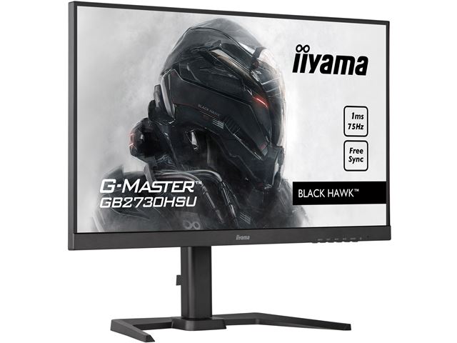 iiyama G-Master Black Hawk gaming monitor GB2730HSU-B5 27" Black, Ultra Slim Bezel, Full HD, 75Hz, 1ms, FreeSync, HDMI, Display Port, USB Hub image 3