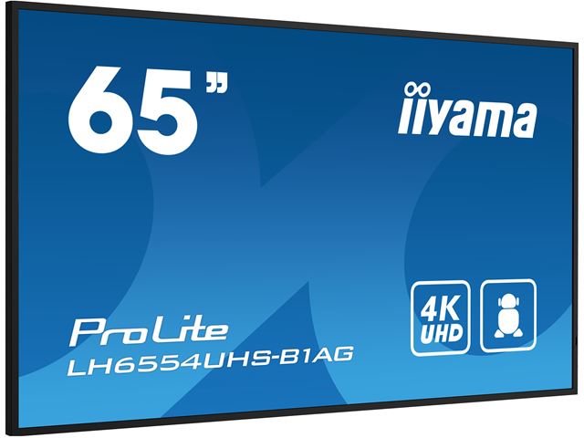 iiyama Prolite monitor LH6554UHS-B1AG 65" IPS panel, 4K UHD, 24/7, AntiGlare, Landscape/Portrait with Android OS, FailOver and Intel® SDM slot image 2