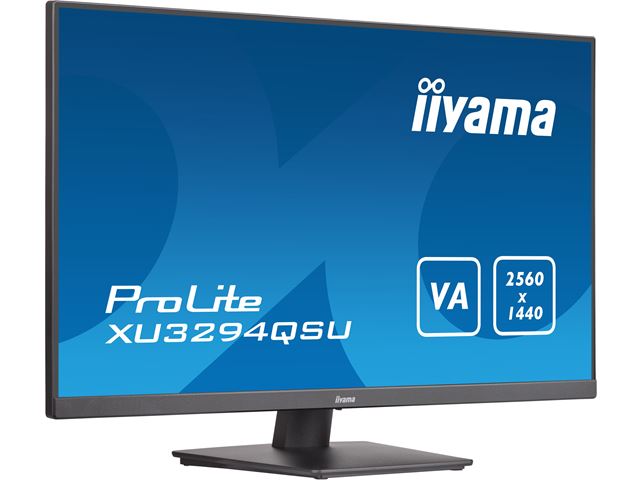 iiyama ProLite monitor XU3294QSU-B1 32" VA, Black, Ultra wide res, HDMI, DP, Blue light reducer, USB hub image 2