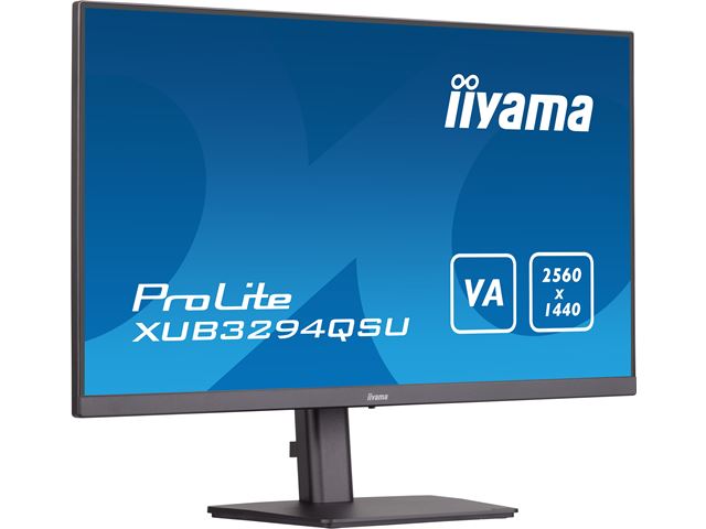 iiyama ProLite monitor XUB3294QSU-B1 32" VA, Height Adjustable, Black, Ultra wide res, HDMI, DP, Blue light reducer, USB hub image 3