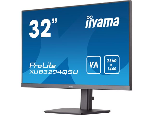 iiyama ProLite monitor XUB3294QSU-B1 32" VA, Height Adjustable, Black, Ultra wide res, HDMI, DP, Blue light reducer, USB hub image 4