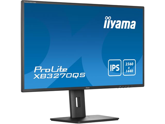 iiyama Prolite monitor XB3270QS-B5 32" IPS WQHD 2560x1440, Black, HDMI,  Display Port, DVI, Height Adjustable image 3