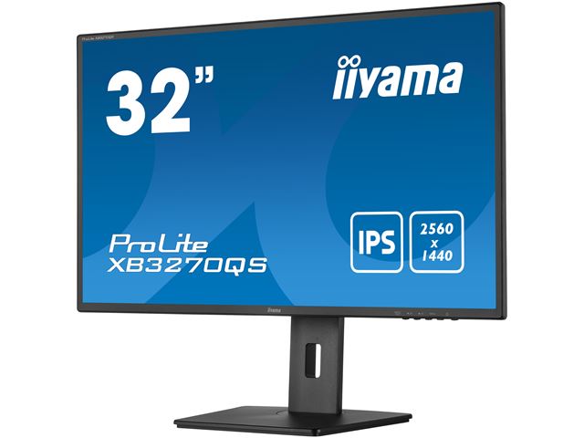 iiyama Prolite monitor XB3270QS-B5 32" IPS WQHD 2560x1440, Black, HDMI,  Display Port, DVI, Height Adjustable image 4