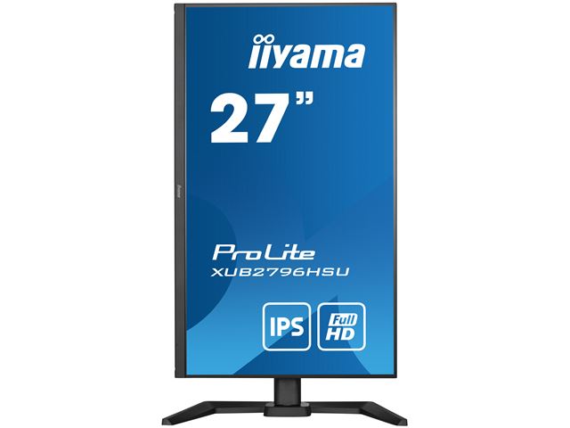 iiyama ProLite monitor XUB2796HSU-B5, 27" business/gaming, slimline, IPS, Height Adjustable and pivot function, HDMI, DisplayPort, FreeSync, Flicker free image 1