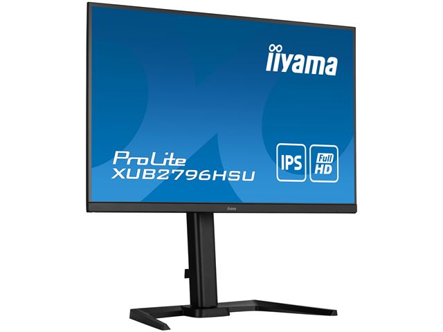iiyama ProLite monitor XUB2796HSU-B5, 27" business/gaming, slimline, IPS, Height Adjustable and pivot function, HDMI, DisplayPort, FreeSync, Flicker free image 4