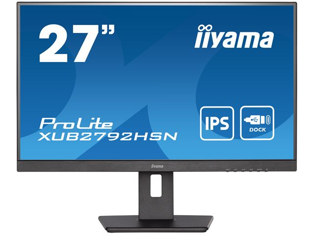 iiyama ProLite Monitor XUB2792HSN-B5 27", Black, Height Adjustable, IPS Panel, USB-C connection, Daisy chain image 0