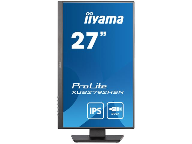 iiyama ProLite Monitor XUB2792HSN-B5 27", Black, Height Adjustable, IPS Panel, USB-C connection, Daisy chain image 1