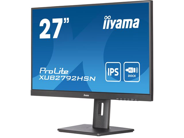 iiyama ProLite Monitor XUB2792HSN-B5 27", Black, Height Adjustable, IPS Panel, USB-C connection, Daisy chain image 4
