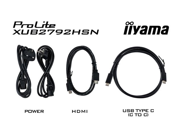 iiyama ProLite Monitor XUB2792HSN-B5 27", Black, Height Adjustable, IPS Panel, USB-C connection, Daisy chain image 13