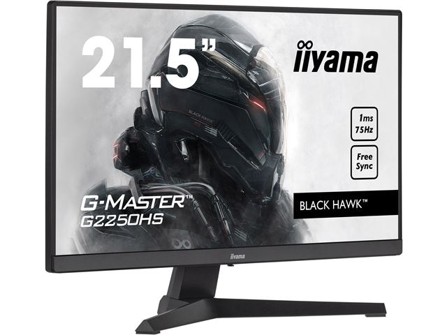 iiyama G-Master Black Hawk gaming monitor G2250HS-B1 22" Black, Full HD, 1ms, 75hz, FreeSync, HDMI image 1