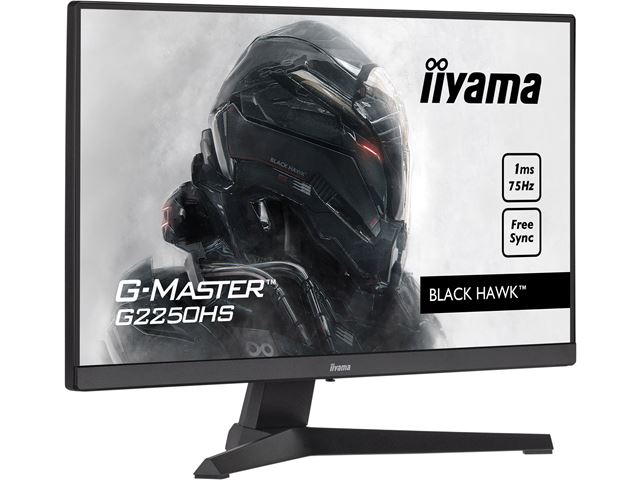 iiyama G-Master Black Hawk gaming monitor G2250HS-B1 22" Black, Full HD, 1ms, 75hz, FreeSync, HDMI image 2