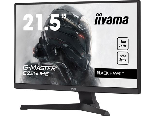 iiyama G-Master Black Hawk gaming monitor G2250HS-B1 22" Black, Full HD, 1ms, 75hz, FreeSync, HDMI image 3