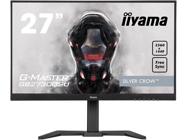 iiyama G-Master Silver Crow gaming monitor GB2730QSU-B5  27" Black, 2560 x 1440, 75hz, 1ms, FreeSync, HDMI, Display Port, USB Hub, Height Adjustable image 0
