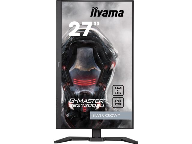 iiyama G-Master Silver Crow gaming monitor GB2730QSU-B5  27" Black, 2560 x 1440, 75hz, 1ms, FreeSync, HDMI, Display Port, USB Hub, Height Adjustable image 1