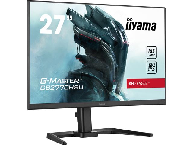 iiyama G-Master Red Eagle gaming monitor GB2770HSU-B5 27" Black, Ultra Slim Bezel, Fast IPS IGZO, 165Hz, 0.8ms, FreeSync, HDMI, Display Port, USB Hub image 4
