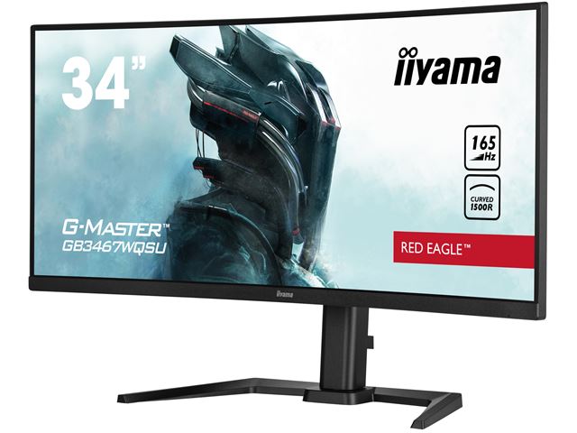 iiyama G-Master Red Eagle curved gaming monitor GB3467WQSU-B5 34" Black, 165hz, 3440x1440 res, 0.4ms, FreeSync, 2 x HDMI/DisplayPort with USB Hub image 12