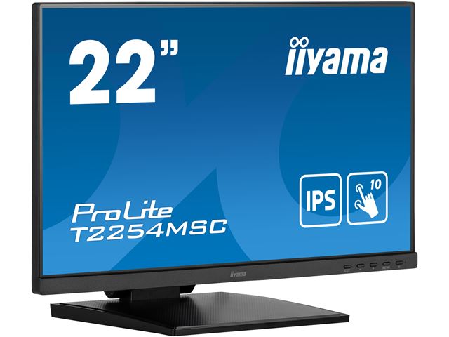 iiyama ProLite monitor T2254MSC-B1AG 22", Projective Capacitive 10pt touch, Anti-glare coating, IPS, Ultra thin bezel, HDMI image 1