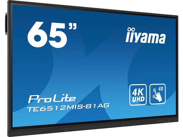 iiyama ProLite TE6512MIS-B1AG 65", Infrared 40pt touch, IPS, Anti-glare coating, 24/7, 4K UHD, HDMI, iiWare 10 (Android 11 OS) features Note, Browser, Cloud Drive image 2