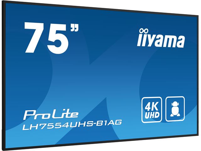 iiyama ProLite LH7554UHS-B1AG 75", 24/7, 4K, IPS, HDMI, landscape/portrait, Wifi, Android OS, FailOver and Intel® SDM slot, Anti-Glare image 2