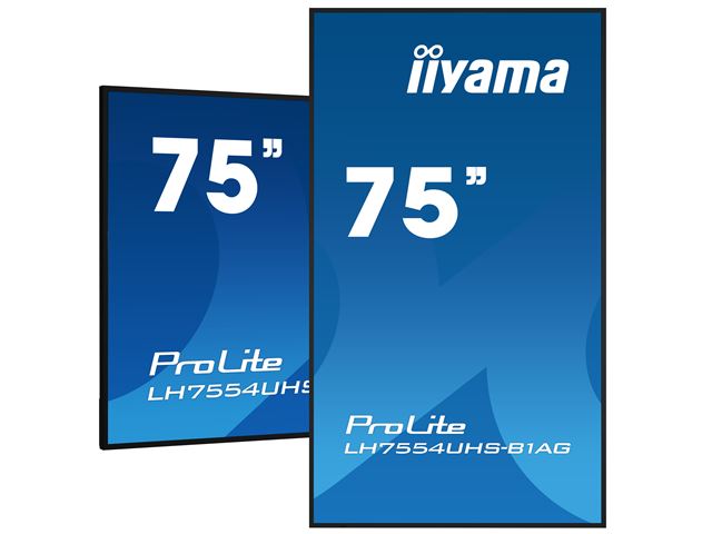 iiyama ProLite LH7554UHS-B1AG 75", 24/7, 4K, IPS, HDMI, landscape/portrait, Wifi, Android OS, FailOver and Intel® SDM slot, Anti-Glare image 4