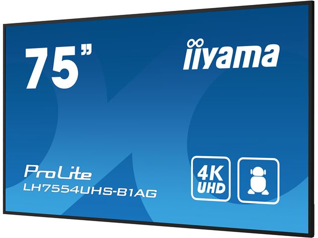 iiyama ProLite LH7554UHS-B1AG 75", 24/7, 4K, IPS, HDMI, landscape/portrait, Wifi, Android OS, FailOver and Intel® SDM slot, Anti-Glare image 6