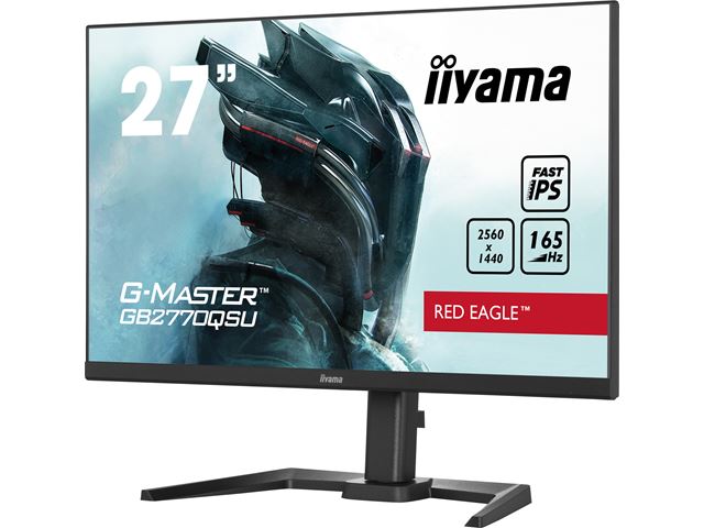 iiyama G-Master Red Eagle gaming monitor GB2770QSU-B5 27" Black, WQHD res 2560x1440, IPS, 165Hz, 0.5ms, FreeSync, HDMI, Display Port, USB Hub image 8