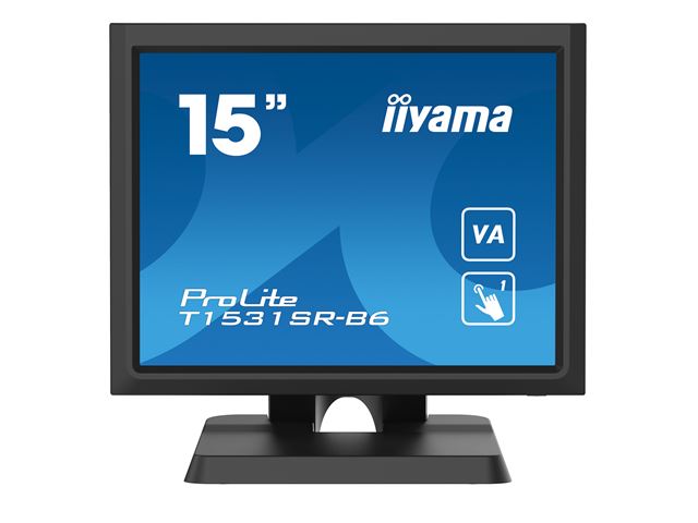 iiyama ProLite monitor T1531SR-B6 15" Black, 5:4 Resistive single touch, VA, HDMI, Display Port image 0