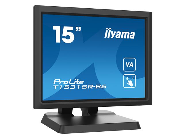 iiyama ProLite monitor T1531SR-B6 15" Black, 5:4 Resistive single touch, VA, HDMI, Display Port image 1
