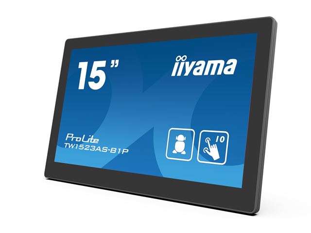 BOX DAMAGE iiyama ProLite TW1523AS-B1P, 15.6” Full HD PCAP 10pt touch screen with Android and POE Technology image 4