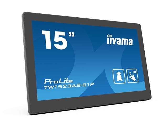 BOX DAMAGE iiyama ProLite TW1523AS-B1P, 15.6” Full HD PCAP 10pt touch screen with Android and POE Technology image 5