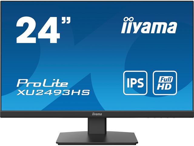iiyama ProLite monitor XU2493HS-B5 24", IPS, Full HD, Black, 3-side borderless design, HDMI, DisplayPort, Blue light reducer, Flicker free image 0