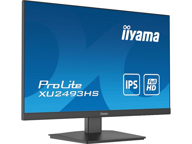 iiyama ProLite monitor XU2493HS-B5 24", IPS, Full HD, Black, 3-side borderless design, HDMI, DisplayPort, Blue light reducer, Flicker free image 2