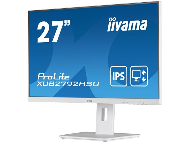 iiyama ProLite Monitor XUB2792HSU-W5 27", White, Height Adjustable, IPS Panel image 3