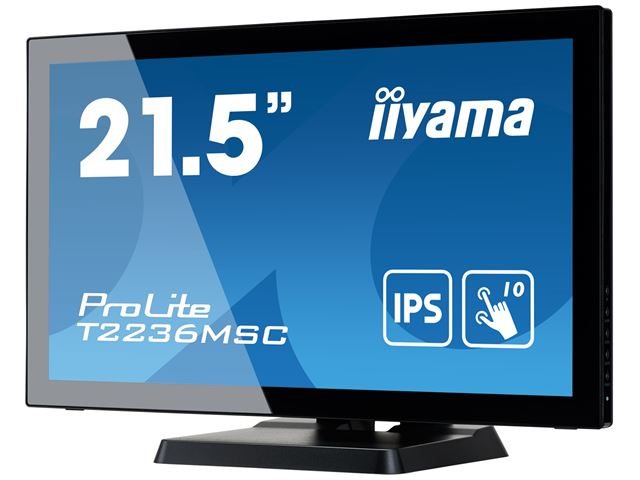 iiyama ProLite monitor T2236MSC-B3  22" Black, IPS, Full HD, Projective Capacitive 10pt touch, HDMI, USB Hub, edge to edge glass image 4