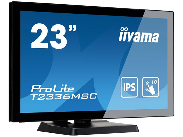 iiyama ProLite monitor T2336MSC-B3  23"  Black, IPS, Full HD, Projective Capacitive 10pt touch, HDMI, USB Hub image 1