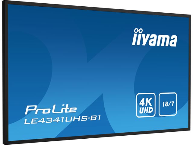 iiyama ProLite monitor LE4341UHS-B1 43", IPS, 4K UHD, 18/7 Hours Operation, 10W Speakers, Media playback, glossy finish image 2