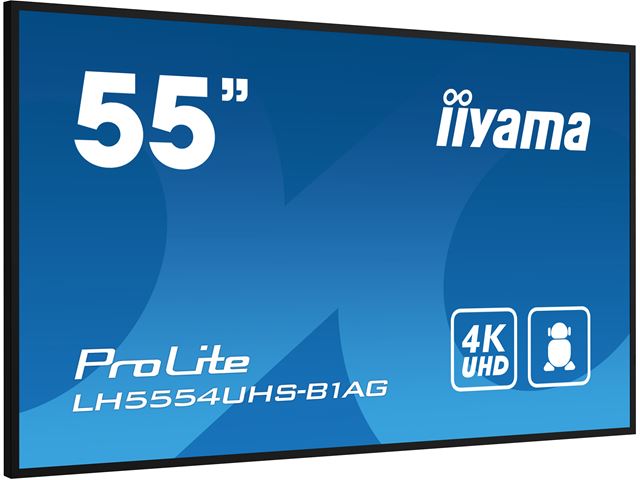 iiyama Prolite monitor LH5554UHS-B1AG 55" IPS, 4K, 24/7, Landscape/Portrait, featuring Android OS, FailOver and Intel® SDM slot, Anti-glare image 2