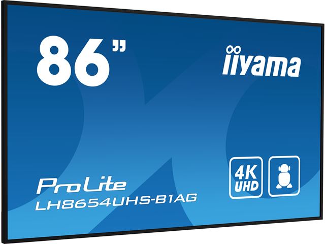 iiyama ProLite LH8654UHS-B1AG 86", 24/7, 4K, IPS, HDMI, landscape/portrait, Wifi, Android OS, FailOver and Intel® SDM slot, Anti-Glare image 2
