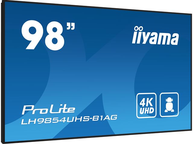 iiyama ProLite LH9854UHS-B1AG 98", 24/7, 4K, IPS, HDMI, landscape/portrait, Wifi, Android OS, FailOver and Intel® SDM slot, Anti-Glare image 2