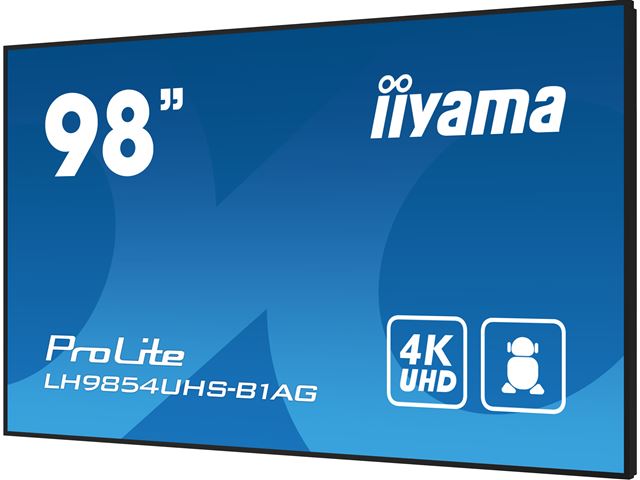 iiyama ProLite LH9854UHS-B1AG 98", 24/7, 4K, IPS, HDMI, landscape/portrait, Wifi, Android OS, FailOver and Intel® SDM slot, Anti-Glare image 6