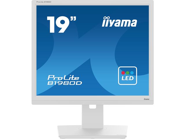 TO CLEAR: iiyama ProLite monitor B1980D-W1 19" 5:4, Height Adjustable, White image 0