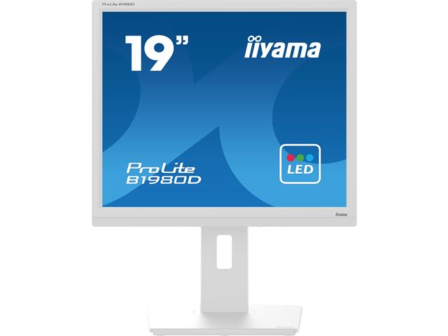 TO CLEAR: iiyama ProLite monitor B1980D-W1 19" 5:4, Height Adjustable, White image 1