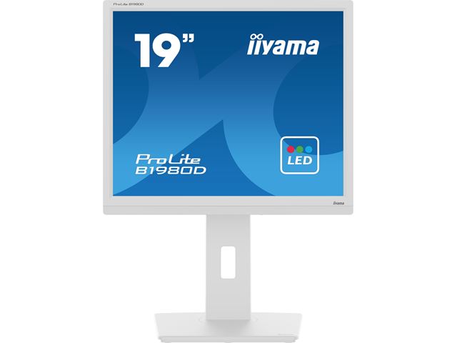 TO CLEAR: iiyama ProLite monitor B1980D-W1 19" 5:4, Height Adjustable, White image 2