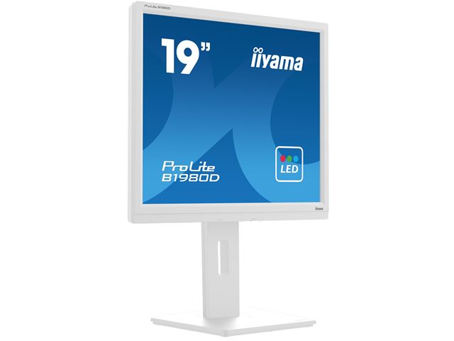 TO CLEAR: iiyama ProLite monitor B1980D-W1 19" 5:4, Height Adjustable, White image 3