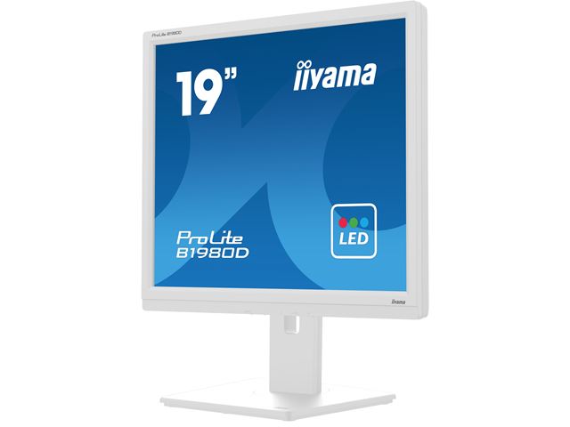 TO CLEAR: iiyama ProLite monitor B1980D-W1 19" 5:4, Height Adjustable, White image 4