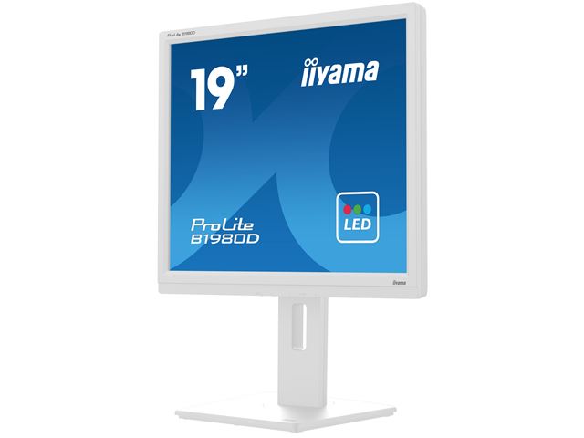 TO CLEAR: iiyama ProLite monitor B1980D-W1 19" 5:4, Height Adjustable, White image 5