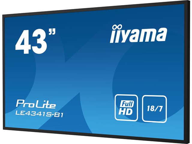 iiyama ProLite monitor LE4341S-B1 43", IPS, 18/7 Hours Operation, LAN Control, Media playback, glossy finish image 3