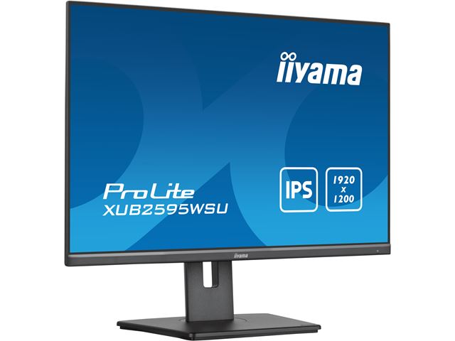 iiyama ProLite monitor XUB2595WSU-B5, 25", IPS, Height Adjustable and Pivot function, 1920 x 1200, HDMI, DisplayPort, USB Hub, FreeSync  image 3